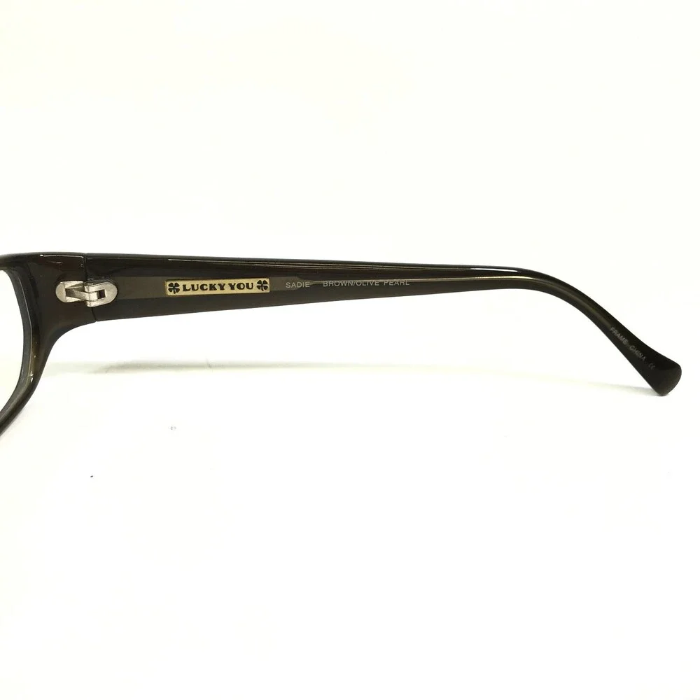 Lucky Brand Eyeglasses Frames SADIE BROWN/OLIVE PEARL Rectangular 52-15-130